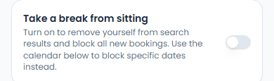 Take a break from sitting toggle