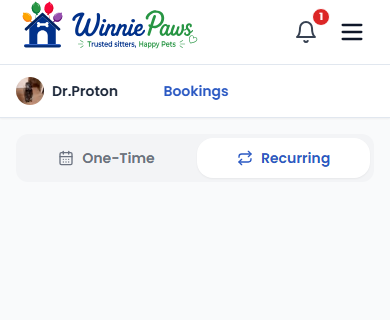 Recurring tab in the Bookings section